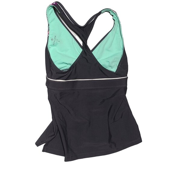 Athleta Swim Twist Back Tankini Top Black Size Small Women's - Picture 3 of 4